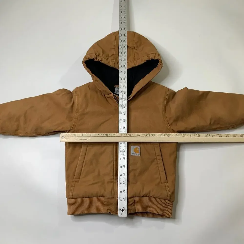 Carhartt Jacket Boys XXS (4-5 years old) Filled Hooded Insulated Rugged Work
